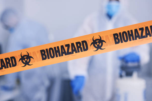 Professional Biohazard Cleanup technician working in Thornton, PA